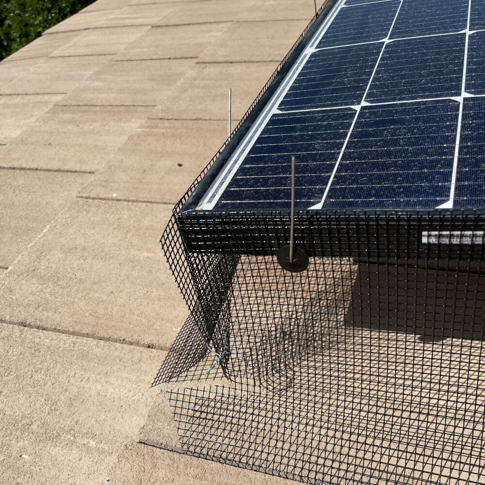 Solar Panel Pigeon Proofing Left Front